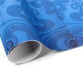Blue Oriental Peacock Birds Cadeaupapier (Rol Hoek)