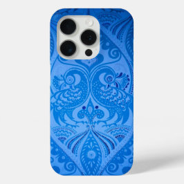 Blue Oriental Peacock Birds iPhone 15 Pro Case