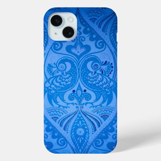 Blue Oriental Peacock Birds Case-Mate iPhone Case (Achterkant)