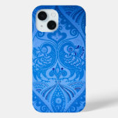 Blue Oriental Peacock Birds Case-Mate iPhone Case (Achterkant)