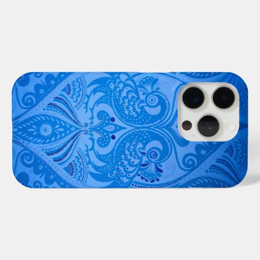 Blue Oriental Peacock Birds Case-Mate iPhone Case (Achterkant (horizontaal))