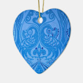 Blue Oriental Peacock Birds Keramisch Ornament (Links)