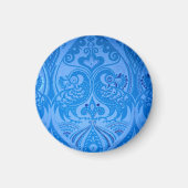 Blue Oriental Peacock Birds Magneet (Voorkant)