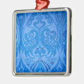 Blue Oriental Peacock Birds Metalen Ornament (Links)