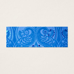 Blue Oriental Peacock Birds Mini Visitekaartjes