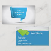 Blue Origami Visitekaartje (Voorkant / Achterkant)