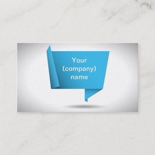 Blue Origami Visitekaartje (Voorkant)