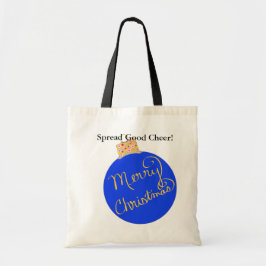 Blue .Ornament Ball Cheer Tote Bag