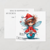 Blue Ornament Fairy – Holiday Card (Voorkant / Achterkant)