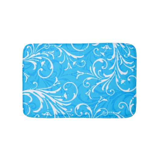 Blue Ornamental Bath Mat (Voorkant)