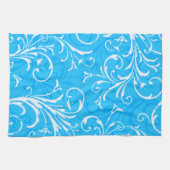 Blue Ornamental Kitchen Towel Theedoek (Horizontaal)