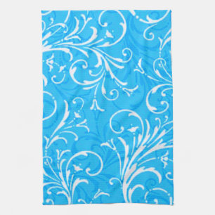 Blue Ornamental Kitchen Towel Theedoek