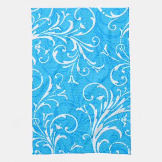 Blue Ornamental Kitchen Towel Theedoek (Verticaal)