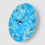 Blue Ornamental Round Roman Nummerklok Grote Klok (Hoek)