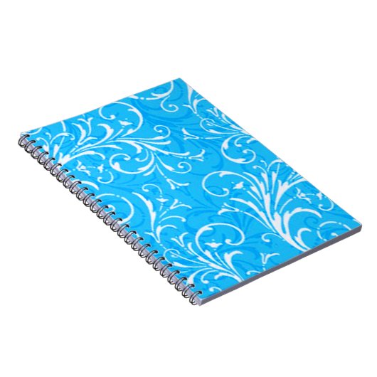 Blue Ornamental Spiral Notitieboek (Rechterzijde)