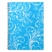 Blue Ornamental Spiral Notitieboek (Voorkant)