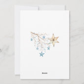 Blue Ornamenten Stars Foto Vakantie Kaart (Achterkant)