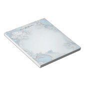 Blue Ornate Floral Notepad Notitieblok (Schuin)