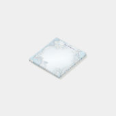 Blue Ornate Floral Post it Notes (Schuin)