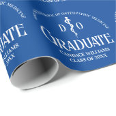 Blue Osteopathic Medical School Afstudeerfeest Cadeaupapier (Rol Hoek)