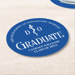 Blue Osteopathic Medical School Afstudeerfeest Ronde Kartonnen Onderzetter