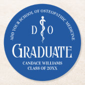 Blue Osteopathic Medical School Afstudeerfeest Ronde Kartonnen Onderzetter (Voorkant)