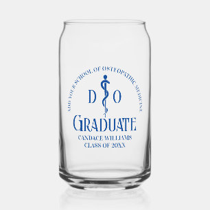 Blue Osteopathic Medical School Afstuderen Blikvorm Glas
