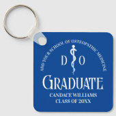 Blue Osteopathic Medical School Afstuderen Gift Sleutelhanger (Voorkant)
