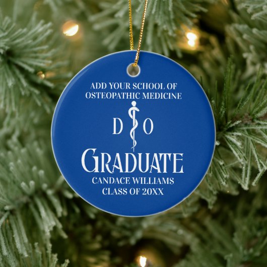 Blue Osteopathic Medical School Afstuderen Keramisch Ornament (Boom)