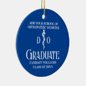 Blue Osteopathic Medical School Afstuderen Keramisch Ornament (Rechts)