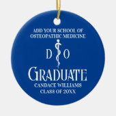 Blue Osteopathic Medical School Afstuderen Keramisch Ornament (Voorkant)