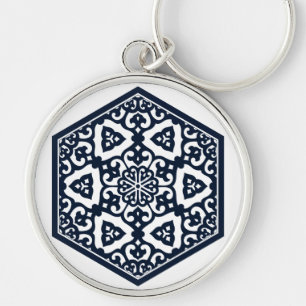  Blue Ottoman Turks Tracery Graphic Sleutelhanger