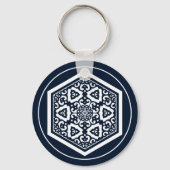 Blue Ottoman Turks Tracery Graphic Sleutelhanger (Voorkant)