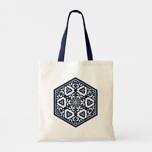 Blue Ottoman Turks Tracery Graphic Tote Bag (Achterkant)