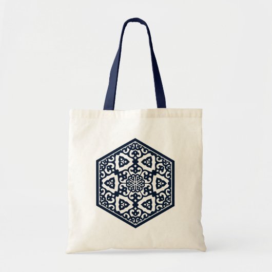 Blue Ottoman Turks Tracery Graphic Tote Bag (Voorkant)