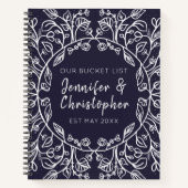 Blue Our Bucket List Couples Keepomwille Journal Notitieboek (Voorkant)