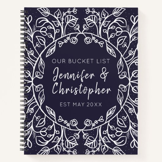 Blue Our Bucket List Couples Keepomwille Journal Notitieboek (Voorkant)