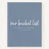 Blue Our Bucket List Couples Keepomwille Journal Notitieboek (Voorkant)