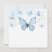 Blue Our Little Butterfly wordt één goud Kaart (Achterkant)