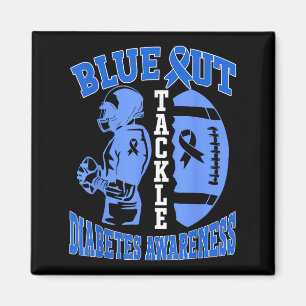 Blue Out Tackle Diabetes Awareness Amerikaanse voe Magneet