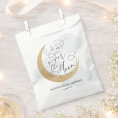 Blue Over the Moon Baby shower Bedankzakje (Geknipt)