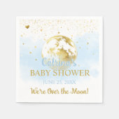 Blue Over the Moon en Stars Celestial Baby shower Servet (Voorkant)