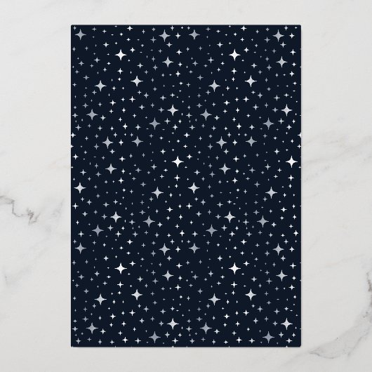 Blue Over The Moon Kaart voor geboorteaankondiging (Achterkant)