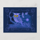 Blue Owl Art Briefkaart (Voorkant)