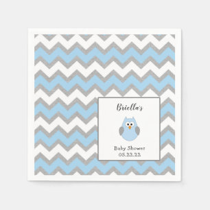 Blue Owl baby shower decor of 1st jarig party Servet