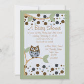 Blue Owl Baby shower Invitation Kaart (Voorkant)