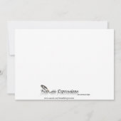 Blue Owl Baby shower Invitation Kaart (Achterkant)