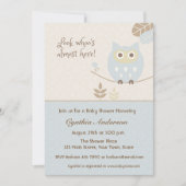 Blue Owl, Baby shower voor jongens Kaart (Voorkant)