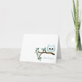Blue Owl bedankje Bedankkaart (Voorkant)