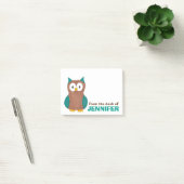 Blue Owl Bird A Note of Personalized Post-it (Kantoor)